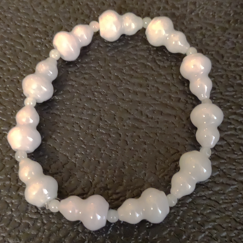 Natural Jade Gourd Bead Bracelet